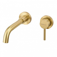 Смеситель для раковины настенный Milacio Ultra MCU.552.GD золото