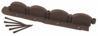 Бордюр декоративный Grinda Волна, 9х256см, коричневый 422229