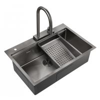 Мойка для кухни Milacio Denia 75 Steel (комплект) (MC.77429) сталь воронёная Мойка для кухни Milacio Denia 75 Steel (комплект) (MC.77429) сталь воронёная