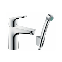 Смеситель для раковины с гигиеническим гарнитуром Hansgrohe Focus 100 31927000