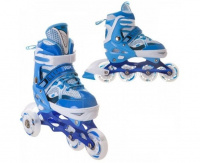 Коньки роликовые Альфа Каприз Sonic Blue раздв.полум.XS (р.27-30) колесо LED 4-15715