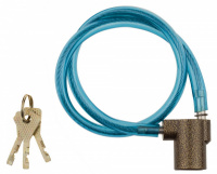 Замок навесной Зубр "Мастер" 3720-6-01_z01 велосипедный, дисковый механизм секрета, ключ 7 PIN, 600мм