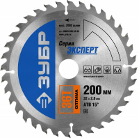 Диск пильный "Оптимальный рез" по дереву, усиленный, 200х32мм, 36Т, Зубр 36903-200-32-36