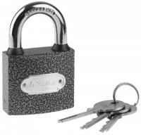 Замок Зубр "Мастер" навесной, металлический корпус, закаленная дужка, 50мм 3712-50