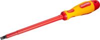 Отвертка Kraftool 250083-8.0-175, высоковольтная, Cr-Mo-V стержень, двухкомпонент. маслобензостойкая рукоятка, SL, 8,0х175мм