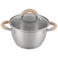 Кастрюля Fortuna, объем 4,5 л, из нерж стали с крышкой