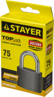 Замок Stayer "Standard" 37160-75 навесной, металлический корпус, закаленная дужка, 75 мм