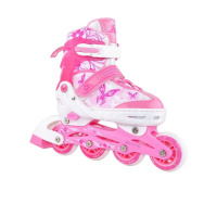 Коньки роликовые Альфа Каприз BELL pink раздв.полум. L (р.39-42) 4-26028