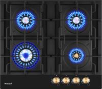 Варочная поверхность газовая Weissgauff HGG 641 BV Volcano Burner Nano Matt Glass