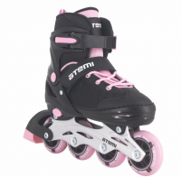 Коньки роликовые Atemi AIS01AS раздв.полум. р.30-33 черн/роз 4-27183
