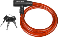 Замок Зубр "Мастер", тросовый, 3 ключа в комплекте, длина троса 950мм, d 10мм 37263-95