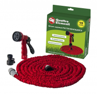 Шланг для воды Quattro Elementi 15 метров, латекс + пистолет поливочный