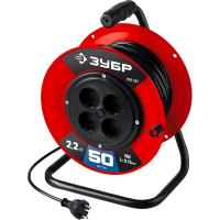 Удлинитель на катушке Зубр ПВС-207 55083-50_z01 (ПВС 2х0.75 50м 2200Вт)
