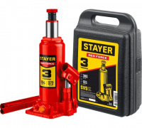 Домкрат бутылочный гидравлический Stayer Red Force 3т 194-375 мм