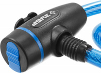 Замок Зубр "Профессионал", тросовый, 3 ключа в комплекте, длина троса 650мм, d 10мм 37261-65_z01