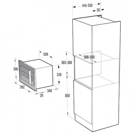 Встраиваемая микроволновая печь Gorenje BM235ORAW