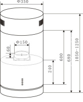 Вытяжка Lex Tubo Isola 350 Inox