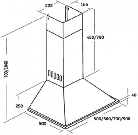 Вытяжка Weissgauff Sigma 60 PB WH
