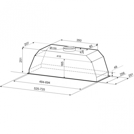 Вытяжка Krona Ameli 600 white PB
