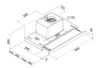 Кухонная вытяжка Maunfeld Ouse Touch 60 черный/черное стекло