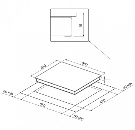 Газовая варочная панель Graude GS 60.1 E