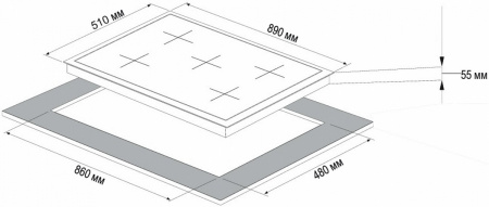 Газовая варочная панель Korting HG 997 CTX
