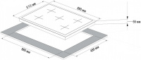 HG_997_CTX Газовая варочная панель Korting HG 997 CTX