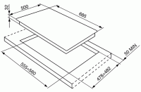 Газовая варочная панель Smeg SR975NGH