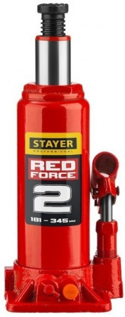 Домкрат гидравлический бутылочный Stayer "Red Force" 43160-2