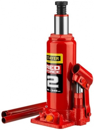 Домкрат гидравлический бутылочный Stayer "Red Force" 43160-2
