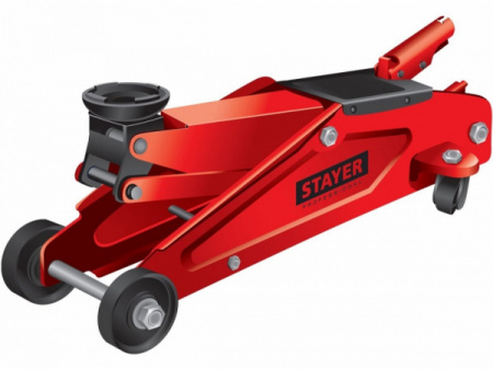 Домкрат гидравлический подкатной Stayer 43153-2-K "Red Force" в кейсе