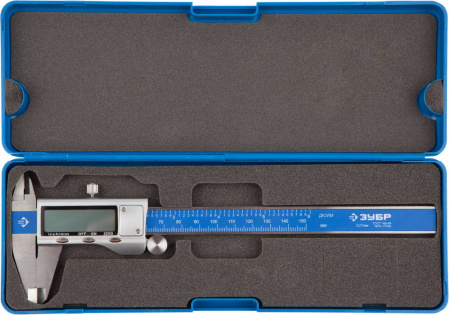 Штангенциркуль Зубр 34463-150 "Эксперт", ШЦЦ-I-150-0,01,цифровой, нерж. сталь, металлический корпус,150мм, шаг измерения 0,01мм