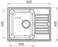 Кухонная мойка Lex Garda 620 Sand
