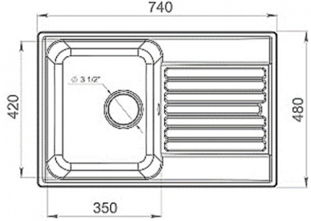 Мойка Lex Geneva 740 Black