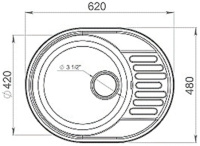 Кухонная мойка Lex Orta 620 Ivory
