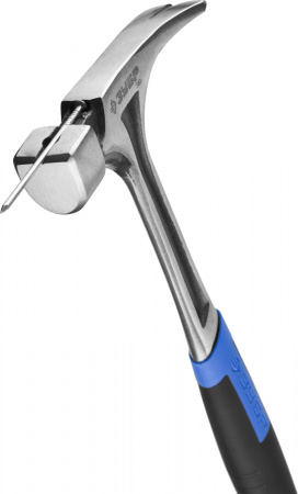 Молоток-гвоздодер Зубр "Профессионал" 20258-580 цельнокованый с магнитом и двухкомпонентной рукояткой, 580г