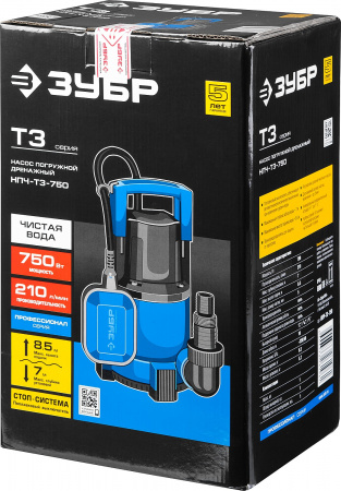 Насос Зубр Профессионал Т3 дренажный НПЧ-Т3-750