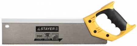 Ножовка для стусла c усиленным обушком Stayer 15365-35 350 мм, 12 TPI, прямой зуб, для точного реза