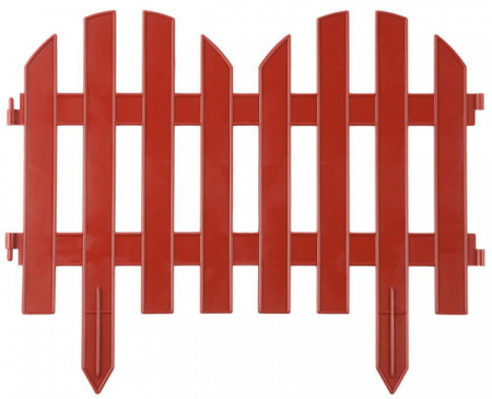 Забор декоративный Grinda Палисадник, 28x300см, терракот 422205-T