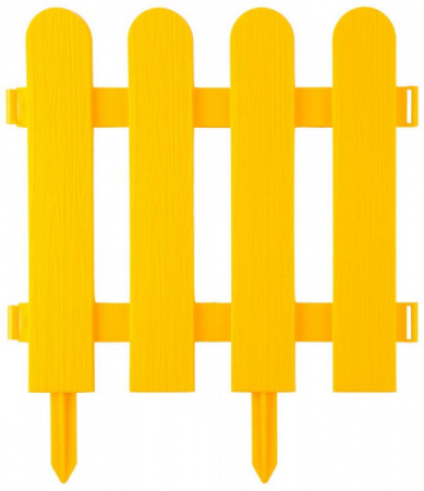 Забор декоративный Grinda Штакетник, 29x224см, желтый 422209-Y