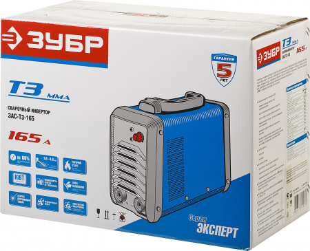 Инвертор Зубр Эксперт сварочный ЗАС-Т3-165