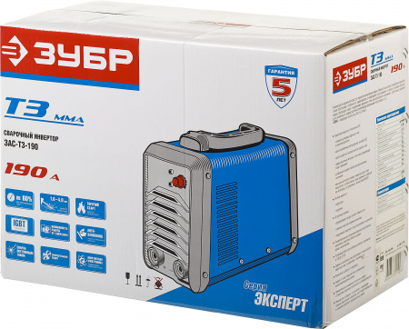 Инвертор Зубр Эксперт сварочный ЗАС-Т3-190