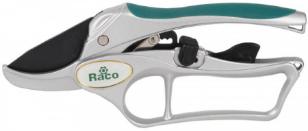 Секатор Raco 4206-53/150C, с алюминиевыми рукоятками, храповым механизмом и эфесом, рез до 20мм, 200мм