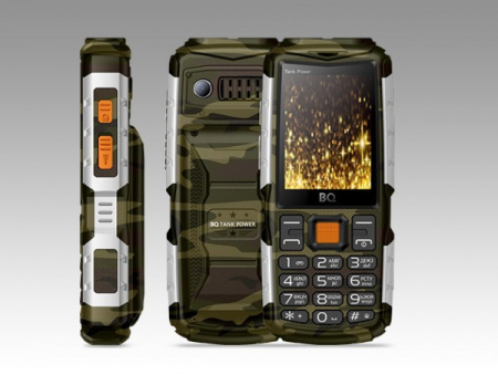 Сотовый телефон BQ 2430 Tank Power Camouflage+Silver