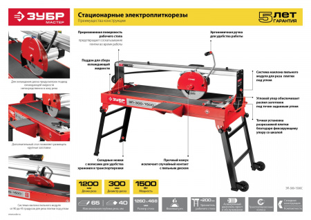 Электроплиткорез Зубр Мастер ЭП-250-1200С