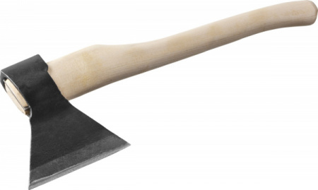 Топор кованый Иж 2071-10 с прямым лезвием и деревянной рукояткой, 1,0кг