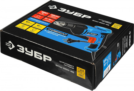 Шуруповерт Зубр Профессионал ЗСШ-550-45