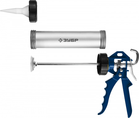 Пистолет для герметика Зубр "Профессионал", закрытый, алюминиевый корпус, 310 мл 06633-31