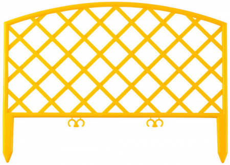 Забор декоративный Grinda 422207-Y "ПЛЕТЕНЬ", 24x320см, желтый