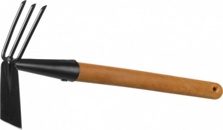 Мотыга-рыхлитель Grinda "PROLine" 421517 лопатка+3 зуба с деревянной ручкой